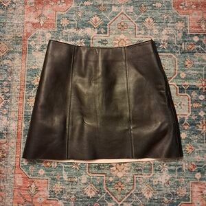 T Alexander Wang Skirt Women's 8 Black Genuine Lambskin Leather Luxury Designer